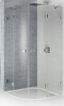 RIHO Scandic cabină de duș 100x100 cm semicircular negru mat/sticlă transparentă G001108121 (G001108121)