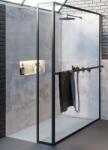 RIHO Lucid cabină de duș walk-in 140x30 cm negru mat/sticlă transparentă G005036121 (G005036121)