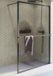 RIHO Lucid perete de duș 100 cm negru mat/sticla transparentă G005026121 (G005026121)