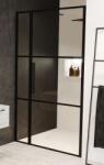 RIHO Grid uși de duș 120 cm înclinabilă negru mat/sticlă cu model G004005121 (G004005121)