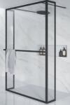 RIHO Lucid cabină de duș walk-in 90x30 cm negru mat/sticlă transparentă G005037121 (G005037121)