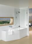 RIHO Scandic paravan cadă 80 cm două piese negru mat/sticlă transparentă G001170121 (G001170121)