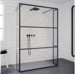 RIHO Grid cabină de duș 100x30 cm negru mat/sticlă cu model G004032121 (G004032121)