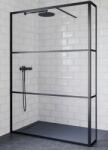 RIHO Grid cabină de duș 90x30 cm negru mat/sticlă cu model G004037121 (G004037121)