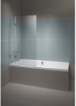 RIHO Scandic paravan cadă 100 cm două piese negru mat/sticlă transparentă G001149121 (G001149121)