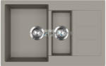 Evido Cubo 6S compact gránit mosogató 800x500 platina (442062) - webmuszaki