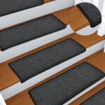vidaXL 15 db antracitszürke lépcsőszőnyeg 65x21x4 cm (134567)