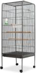 vidaXL fekete acél madárkalitka 54 x 54 x 146 cm (170408)