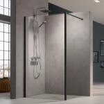 Kermi XB zuhanykabin fal walk-in 110 cm fekete félfényes/átlátszó üveg XBWDL110203PK
