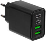  USB-C+2xUSB 65W QC PD gyorstöltő (76-023)