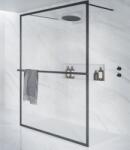 RIHO Lucid zuhanyfal 90 cm fekete matt/átlátszó üveg G005029121 (G005029121)