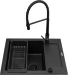 Pyramis Mido mosogató csapteleppel fekete/fekete 070167602S (070167602S)