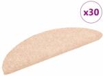 vidaXL 30 db krém öntapadó lépcsőszőnyeg 56 x 17 x 3 cm (3365679)