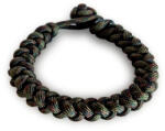 WARAGOD Brățară Paracord cu închidere reglabilă Ectar, verde camuflaj