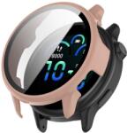  PC FULL COVER Capac de plastic cu sticlă pentru Garmin Vivoactive 6 roz