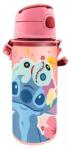 Disney Stitch rózsaszín alumínium kulacs - nyakbaakasztható - 600 ml Scrump és Angel (JVL-EWA00088ST)