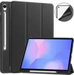  LEATHER Csuklós fedél Samsung Galaxy Tab S10 FE+ , fekete