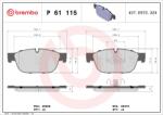 BREMBO Fékbetét készlet BREMBO P 61 115X for DS, CITROËN, PEUGEOT (P 61 115X)