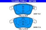 ATE Fékbetét készlet ATE 13.0460-7356.2 for CITROËN, PEUGEOT, OPEL, VAUXHALL (13.0460-7356.2)