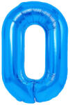 PartyPal Számos lufi 14" (35cm) fólia szám, számjegy 0 csak levegővel tölthető, kék (LUFI835801)