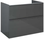AREZZO design design MONTEREY 80 cm-es alsószekrény 2 fiókkal Mf. antracit színben, szifonkivágás nélkül (167094)