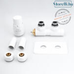  AREZZO design DUOPEX/TWINS radiátor szelep fehér bal AR-DUOPEX-W-L (DUOPEX-W-L)
