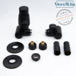  AREZZO design VARIOPEX/INTEGRA radiátor szelep fekete, bal AR-VARIOPEX-B-L (VARIOPEX-B-L)