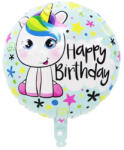 Balloons4party Balon folie rotund unicorn Happy Birthday 45 cm - articole-petreceri - 19,99 RON