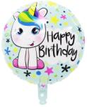Balloons4party Balon folie rotund unicorn Happy Birthday 45 cm - articole-petreceri - 10,00 RON
