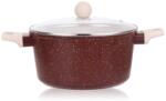 Grunberg Cratita din aluminiu cu capac Grunberg GR5718, interior anti-aderent, compatibila inductie, 24x11.8 cm, 4.3 l
