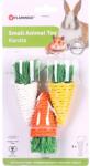 FLAMINGO Toy Karota Carrot Mix - забавна играчка за зайци и гризачи, МИНИ МОРКОВИ ЗА ГРИЗАЧИ, 3, 5 х 9 см - Белгия - 201505