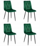 FDY Set 4 Scaune Bucatarie/Dining Fido Catifea Verde