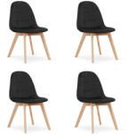 FDY Set 4 Scaune Bucatarie/Dining Grace Negru Catifea