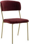 FDY Scaun Bucatarie/Dining Lavian Catifea Rosu Bordo Picioare Metalice Aurii