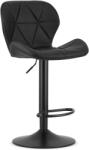 FDY Scaun Bar Kross Piele Ecologica Negru, Baza Neagra