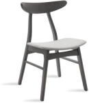 FDY Scaun Bucatarie/Dining Orchid Lemn De Cauciuc Finisaj Gri Antracit Sezut Tapitat