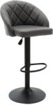 FDY Scaun Bar Bliss Piele Ecologica Negru, Baza Neagra