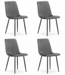 FDY Set 4 Scaune Bucatarie/Dining Clay Catifea Gri Inchis