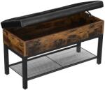 Finday Taburet Hunter Nuc Antichizat Spatiu Depozitare Si Polita Pantofi 70x45 Pantofar