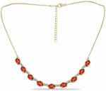  Arannyal Bevont Ezüst Nyaklánc Madeirai Citrinnel és Fehér Topázzal, Y58754