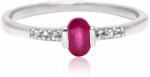  Ezüst Gyűrű Madagaszkári Rubinnal és Fehér Topázzal, XMP020/54