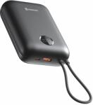 SWISSTEN VOLTBOX Powerbank Integrált Kábellel USB-C + Type-A / 30000 mAh 35 W - Fekete