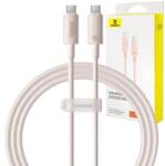 Baseus Habitat Series gyorstöltő kábel USB-C - USB-C, 100W, 1m (rózsaszín) (P10360202421-00) - jatekotthon