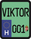  Rendszám matrica rollerre (VIKTOR-001)