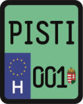  Rendszám matrica rollerre (PISTI-001)