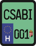  Rendszám matrica rollerre (CSABI-001)