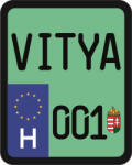  Rendszám matrica rollerre (VITYA-001)