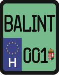  Rendszám matrica rollerre (BALINT-001)