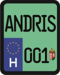  Rendszám matrica rollerre (ANDRIS-001)