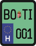  Rendszám matrica rollerre (BOTI-001)
